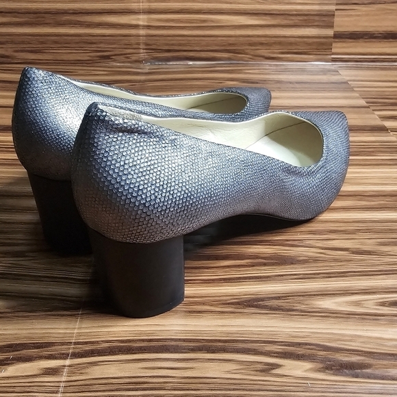 Firenze.Studio Metallic Pewter Pumps Size 6 - Picture 4 of 6